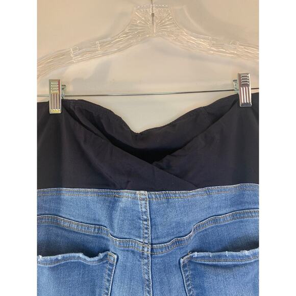 ISABEL MATERNITY Women's Medium Wash Skinny Crop Jeans / Size: 14 - Picture 7 of 10